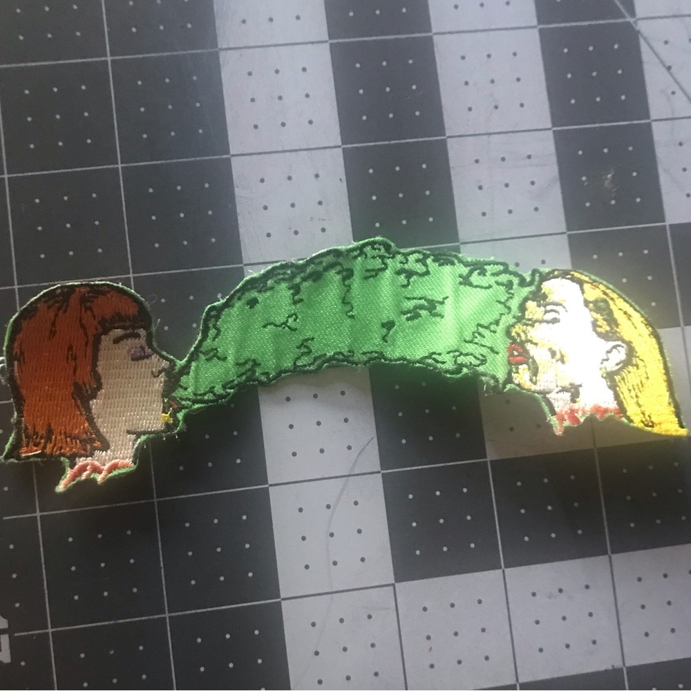Rare iron on patch girl puke